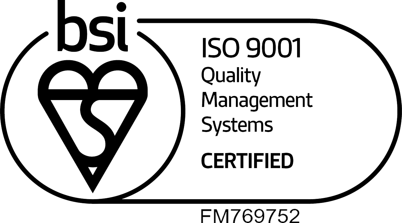BSI ISO 9001 Quality Management Systems Certified