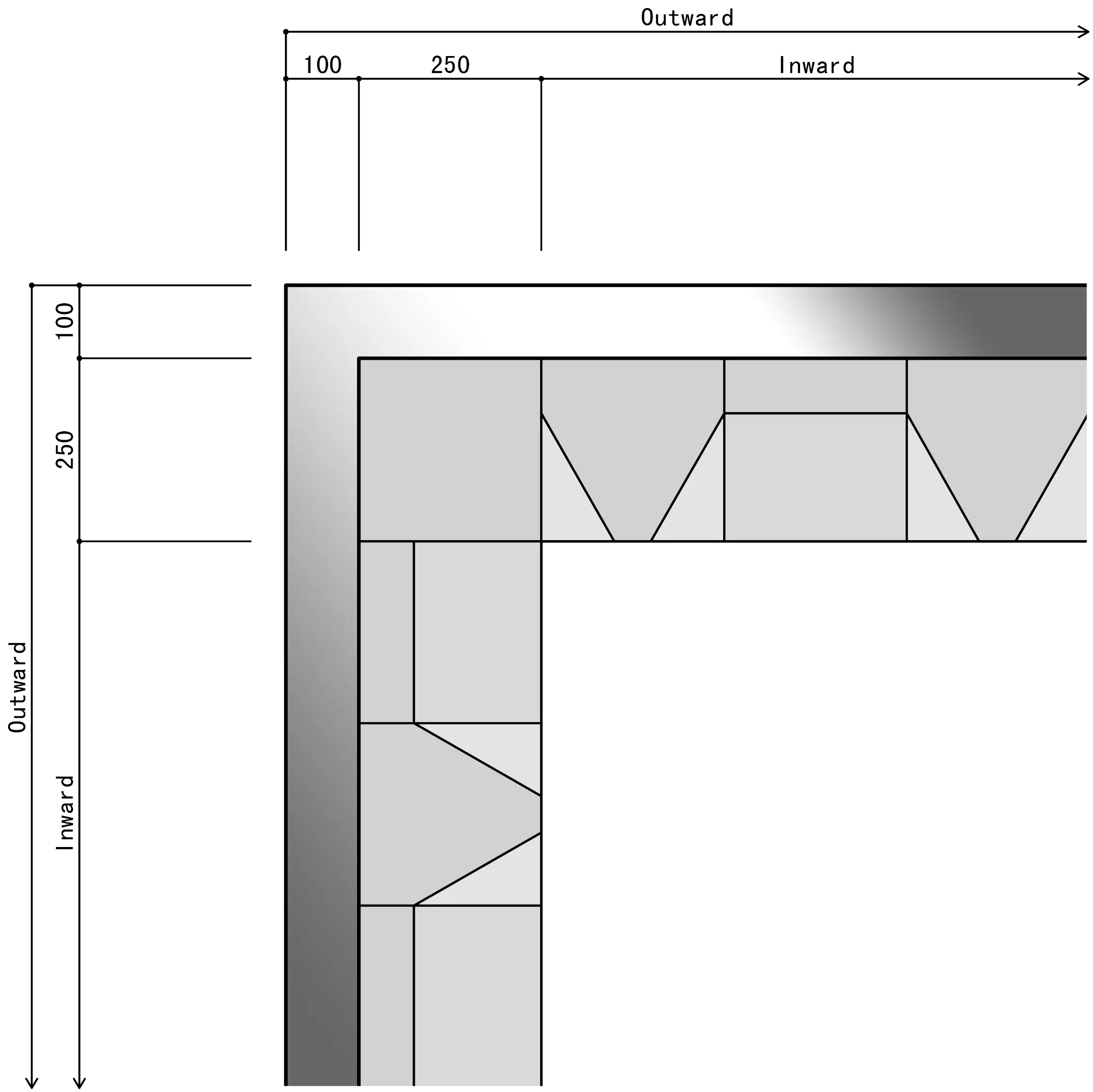 パネル断面寸法図